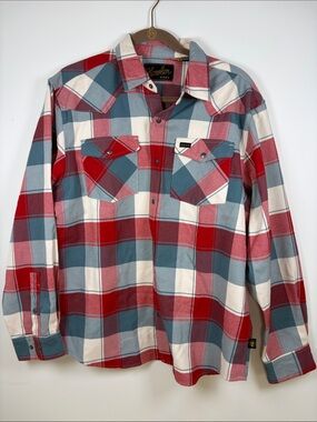 Howler Bros Flannel - M - NWOT - Red and Blue